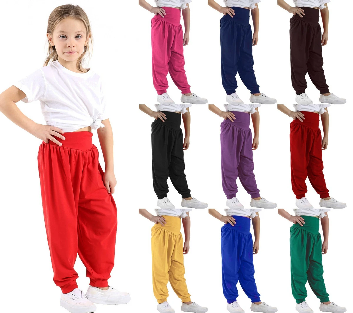 Red Feather Kids Harem Pants | Bohemian Island