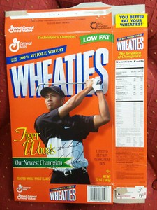 Authentic Tiger Woods Autograph On An Empty Wheaties Box Ebay