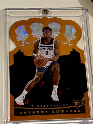 2020-21 Panini Crown Royale ANTHONY EDWARDS RC BRONZE CRYSTAL SSP