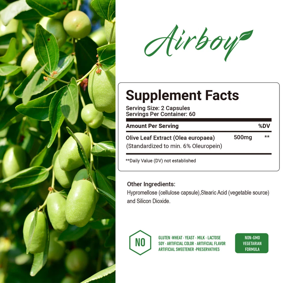 Olivenblattextrakt Kapseln 500mg - Immununterstützungsbooster, Antioxidans, - Bild 2 von 4