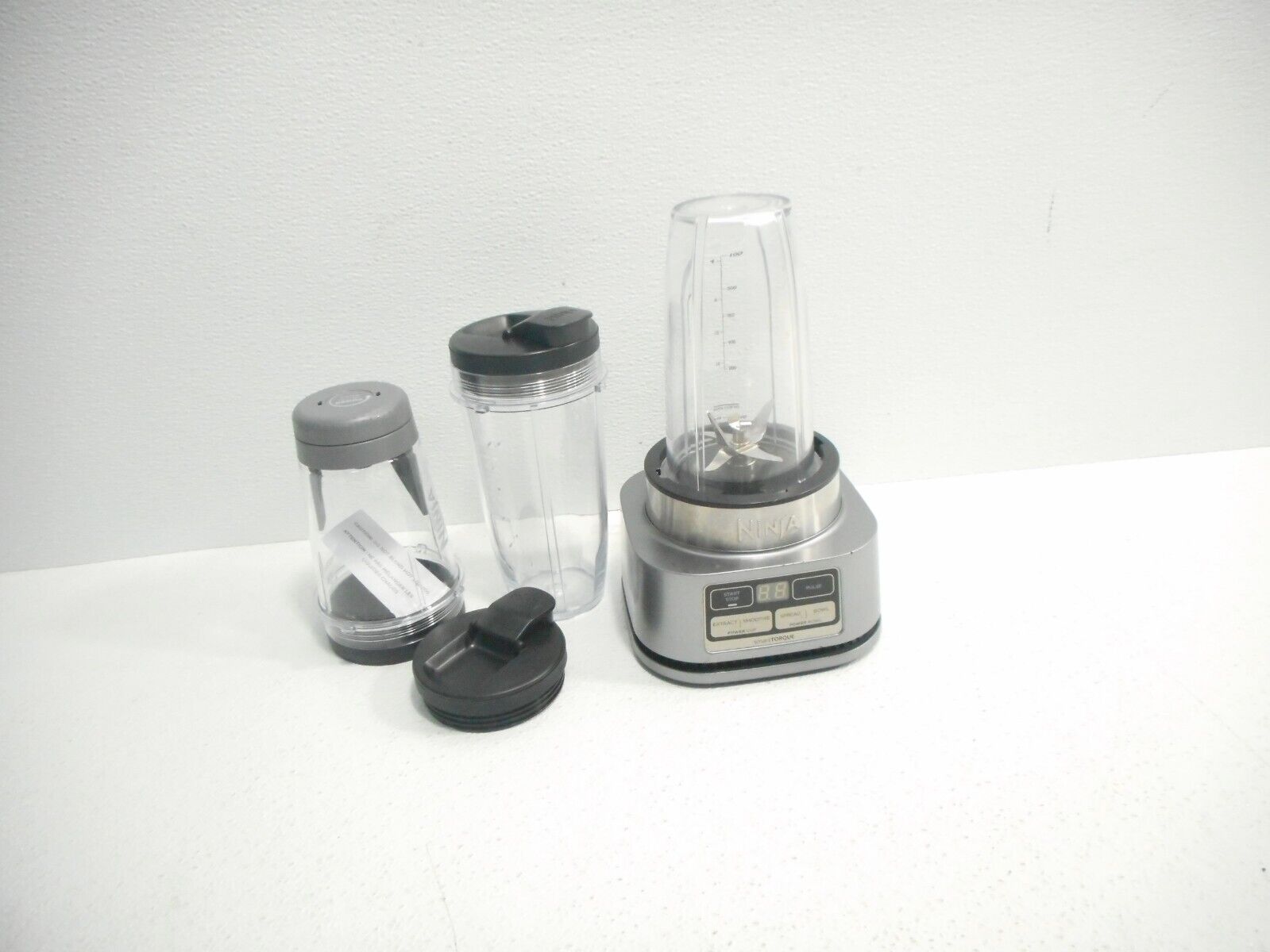 Ninja SS101 Foodi Power Nutri Duo Bowl Maker and Personal Blender - Silver  -USED