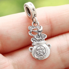 Witch Cauldron Pendant Pot Charm 925 Sterling Silver Gothic Magic Witchy Jewelry