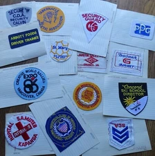 50 Patches from estate sale - various schools businesses companies etc.