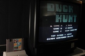 Nintendo Super Mario Bros Duck Hunt World Class Track Meet NES vintage game 1990