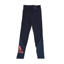 Adidas Navy Blue  Skinny Tracksuit Bottoms Uk Girl's Age 13-14 Yrs W28 L28 BB502