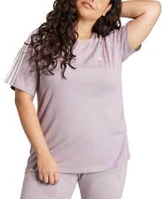 Adidas Women  s Regular Fit Short Sleeve T-Shirt   Solid Purple