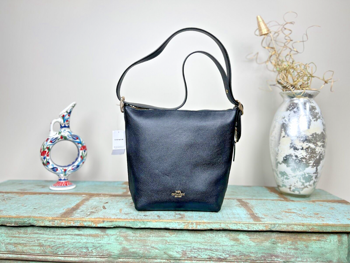 NWT Coach C2818 Women's Val Duffle Leather Shoulder Bag Black