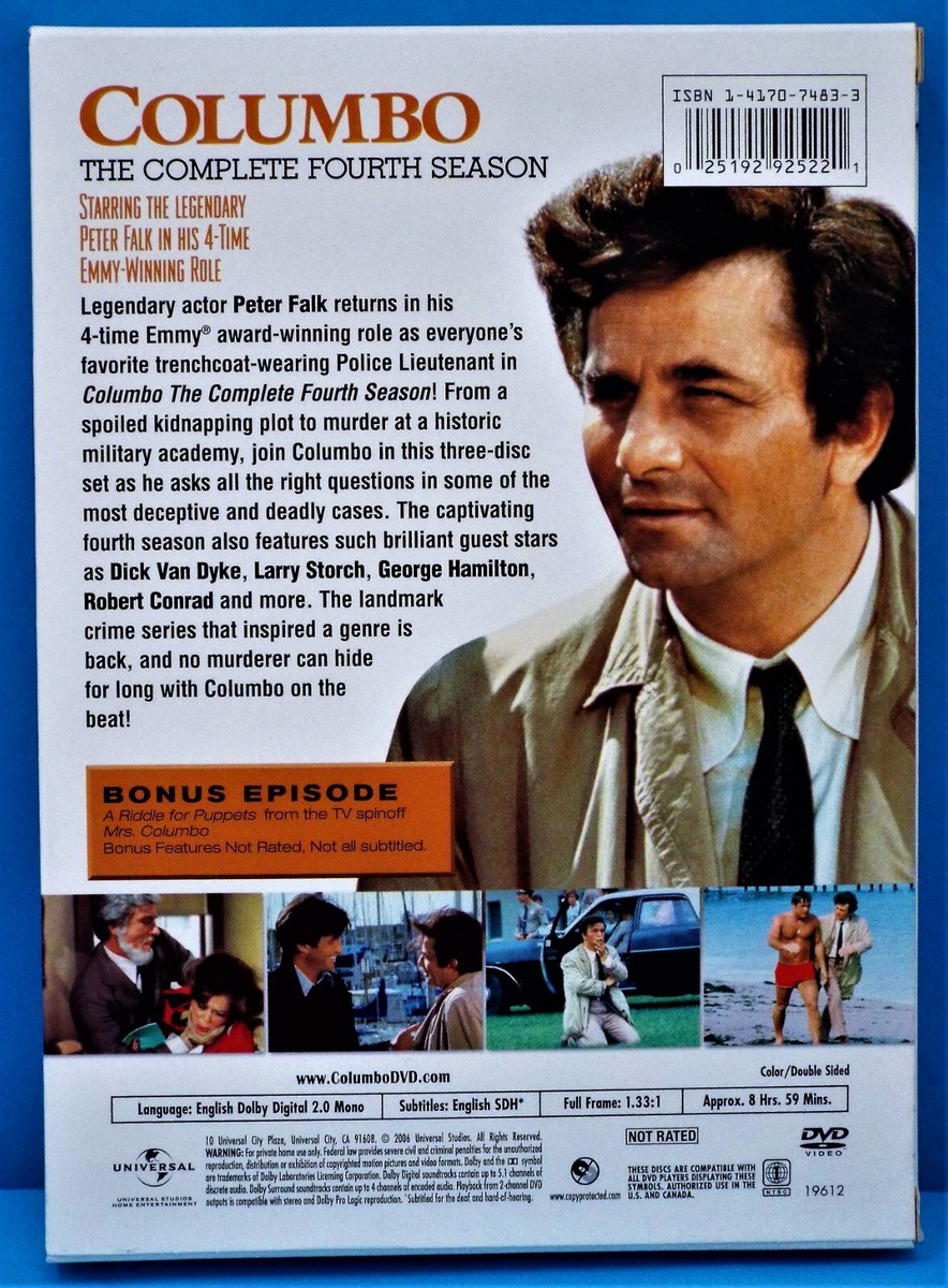 Columbo Seasons 1 2 3 4 5 6 7 Complete Series on DVDs