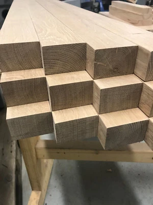 Kantholz Leisten Eiche Massiv Holz 120cm Brett Balken Tischbein Pfosten Vierkant