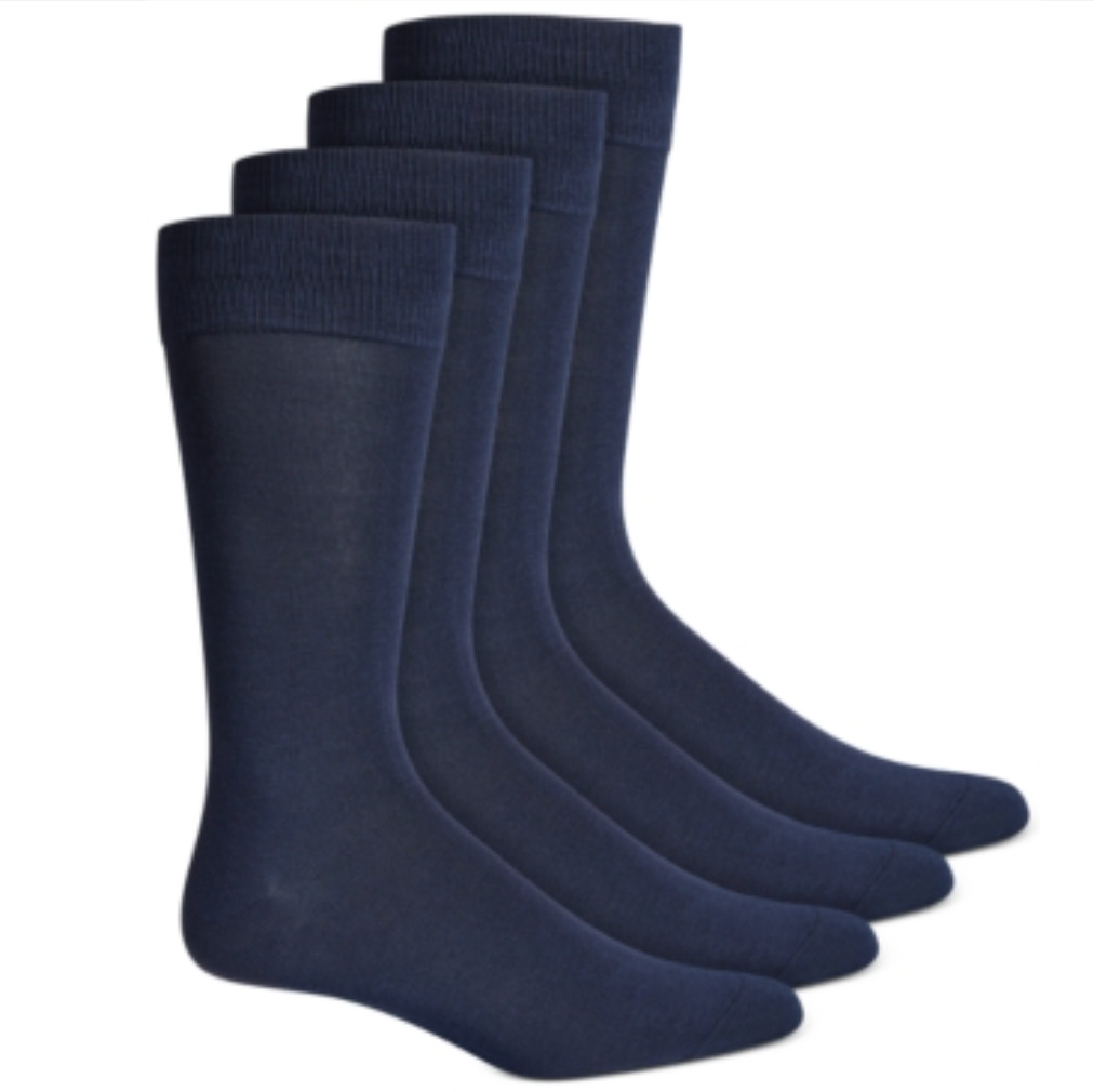НОВЫЕ мужские носки Alfani с бирками W 4-Pk Текстурированные носки созданные для Macys Синие Размер Sz 10-13 4190₽