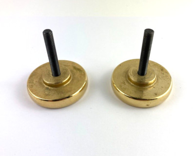 (2 total) KEF REFERENCE 1.2 2.2 3.2 & 4.2 BRASS FEET - Spike Feet - Leveler