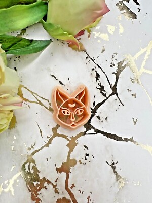 Mystical Cat Polymer Clay Cutter | 3D-gedrucktes Tonwerkzeug | IrisCrafts7 UK