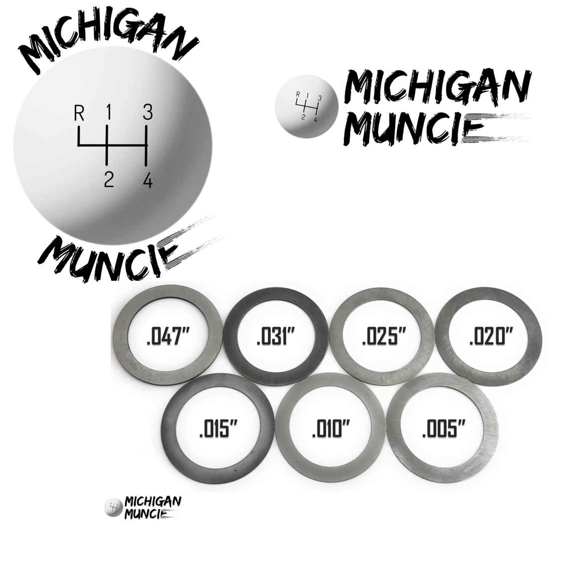 Michigan Muncie Input Shaft Shim Assortment Kit – M20 M21 M22 M23 4-Speed
