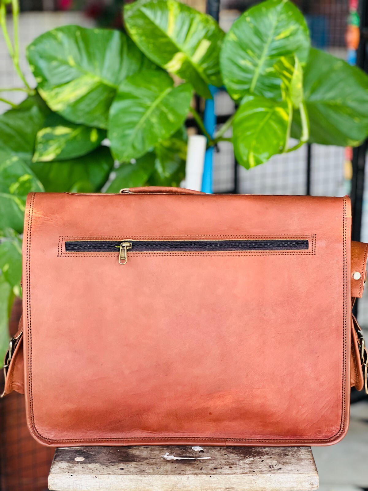 16" Shoulder Satchel Briefcase Handmade Customer Dimand Leather Messenger Bag