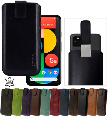 Exclusive Echt Leder Hülle Tasche Handyhülle Schutz Case für Google Pixel 5A 5G