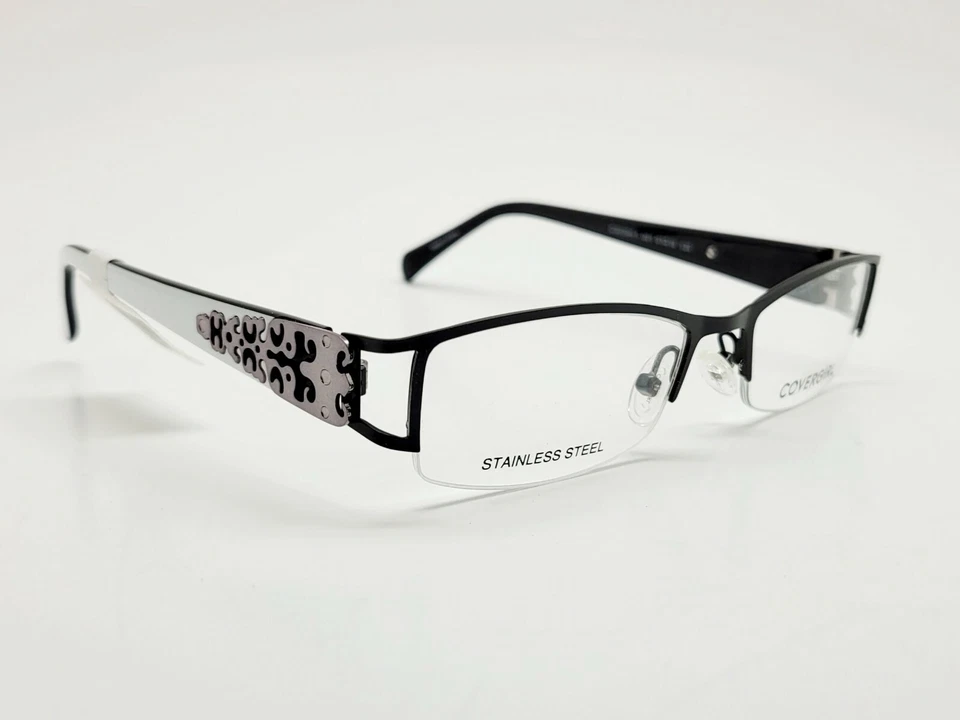 Monturas de gafas negras brillantes Covergirl CG0394-1 1 unidad nuevas 51-18-135 #451 Foto 3 de 4