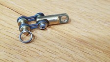 EDC Titanium Bike Link Connector Kit w/swivel for Carabiner, Keychain, Silver