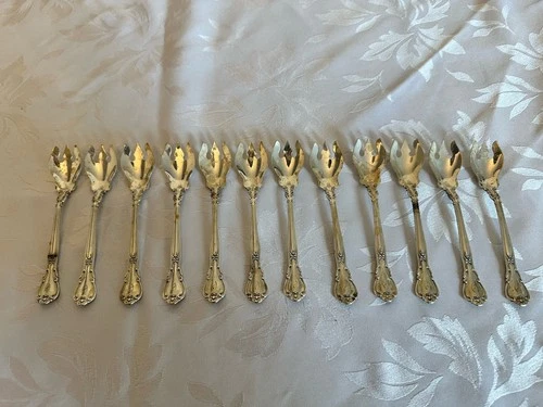 Chantilly by Gorham – Sterling Silver Oyster Forks (Set of 12) – Vintage – 290g