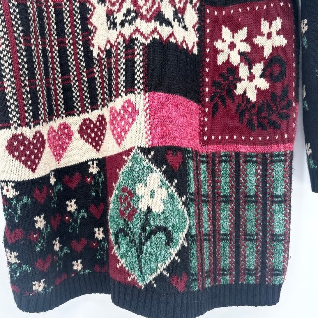 Dana Scott Fall Collection Patchwork Vintage Knit… - image 4