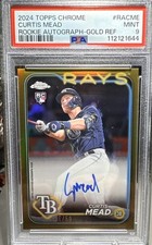2024 Topps Chrome Curtis Mead Rookie Auto Gold Refractor 36/50 Tampa Bay Rookie