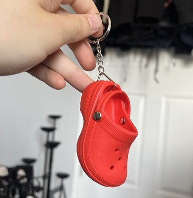 Mini rot Crocs Anhänger Schlüsselanhänger Neuheit Crocs Schlüsselring Spielzeug Schuh Tasche Anhänger