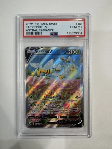 PSA 10 Beedrill V Alt Art 161/189 Astral Radiance Pokemon TCG 2022