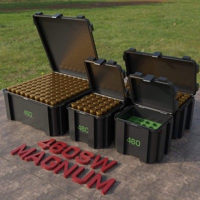 Filamelt Munitionsbox / .460 S&W Magnum /  Klappdeckel  / Patronenbox, Ammo Box