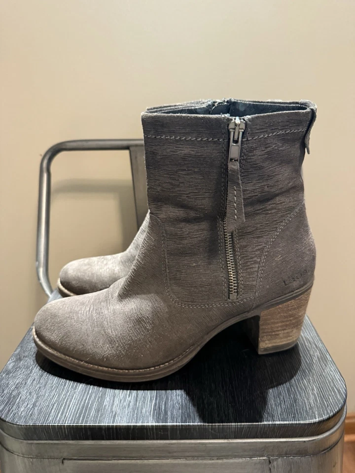 TAOS Shaka Grey Suede Ankle Boots Women's US 9-9.5 - Image 3 of 4