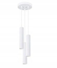 3p White Pendant Lamp Ceiling Light Gu10 Aluminium