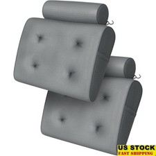 Luxurious Bath Pillow W/ Strong Suction Cups Neck Back Support Spa Comfort New