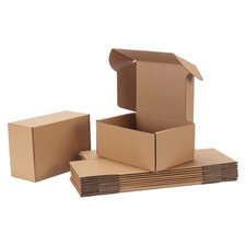Pemtow 9x6x4 Shipping Boxes Set of 20, Brown Corrugated Cardboard Literature ...