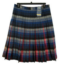 Vtg PENDLETON Icons 100 Wool REVERSIBLE Pleated Skirt Kilt Womens Size 14 NWT