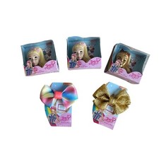Mini Brands JoJo Siwa Lot of 5 Zuru mini bows and styling heads GOLD