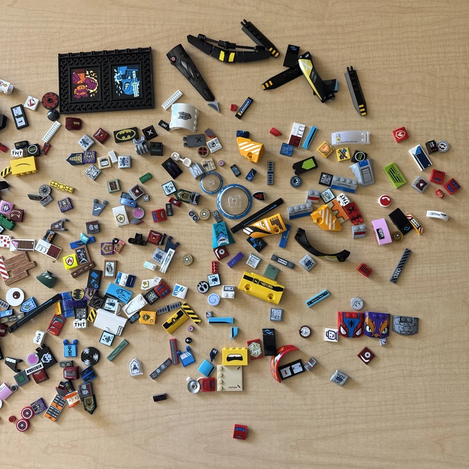 USED LEGO - Bulk Lot - 1 pound of Stickered Printed Decorated Parts Pieces - Image 3 of 4