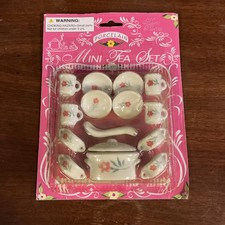 NIB Porcelain Hand Painted Mini-Tea Set Toy