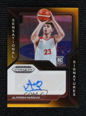 2021 Panini Prizm Draft Picks Black Gold 5/5 Alperen Sengun Rookie Auto RC 1uw6