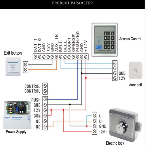 DC 12V Metal Electric Lock Gate Lock Strike Lock Access Control System  - Picture 6 of 10