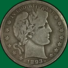 1893-S Barber Half Dollar Very Good VG Coin #41426