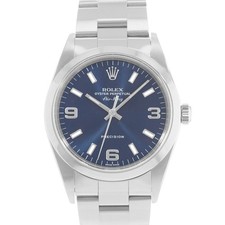Rolex Air King 34 14000 Vintage Blue Dial Steel Oyster Automatic Mens Watch