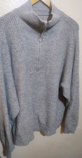 Womens Jack Wills Sweater Half Zip Pull Over Jumper Size 14 Collared Grey