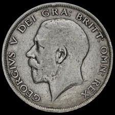 1918 George V Silver Half Crown, Fine