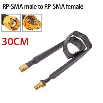 0-6 GHz RP-SMA Helium Ultra Low Loss 30cm Flach Koax Kabel Verlängerung Pigtail