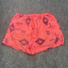Vtg 80 s Shark Proof Surf Shorts Men Size L 36-38 Made In USA Coral Neon Surfing