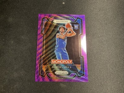 Derek Lively II RC Parallel, 2023-24 Prizm Monopoly #24 Purple Wave, Mavericks