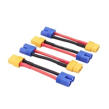 4pcs Male EC3 to Female XT60 XT-60 Connector Adapter Converter Cable 14awg 2i...