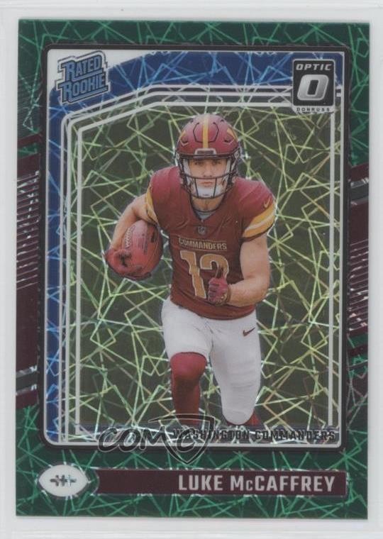 2024 Donruss Optic Rated Green Velocity Prizm Luke McCaffrey #268 Rookie RC 0hl9