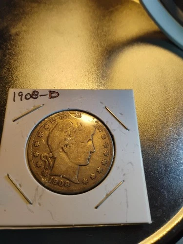 1908-D Barber Half Dollar VG Coin