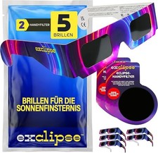 Sonnenfinsternisbrille 5Er-Pack Mit Handy-Fil...