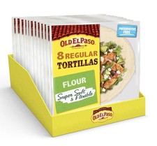 Old El Paso Regular Super Soft Flour Tortillas 326g (Pack of 12)