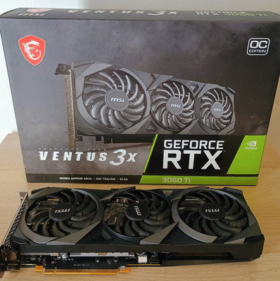 MSI GeForce RTX 3060 Ti VENTUS 3X OC 8GB GDDR6 Graphics Card- Good with Box